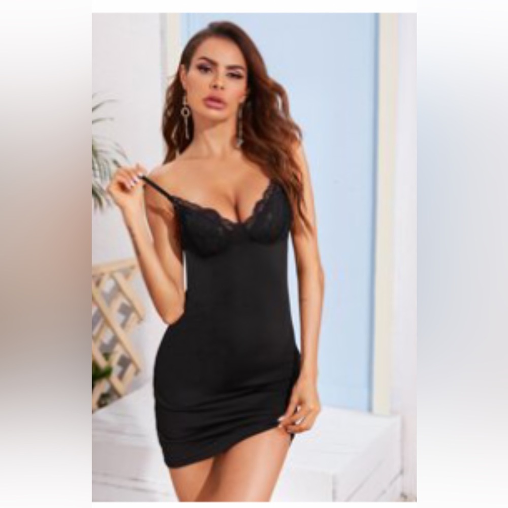 Contrast Lace Cami Night Dress